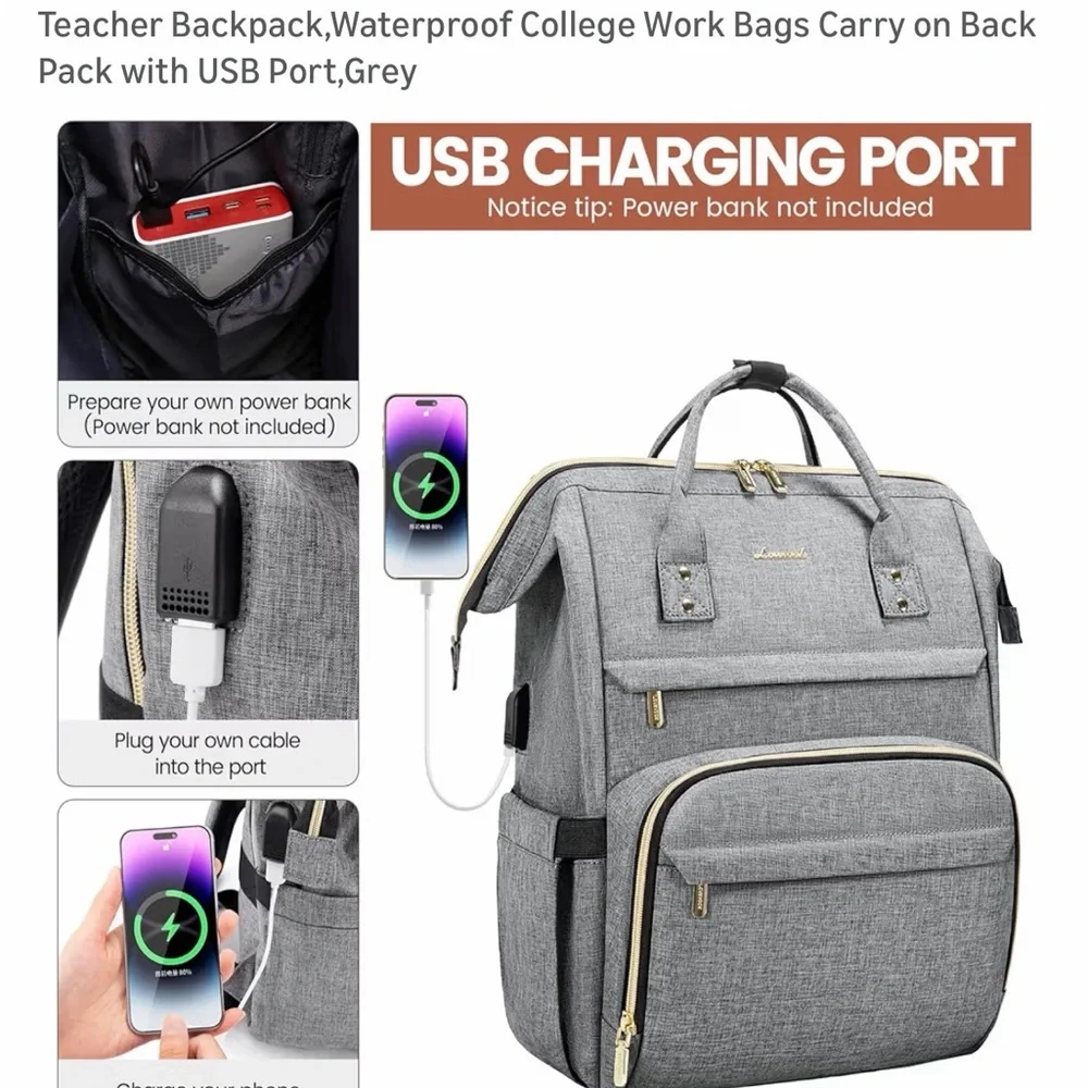 Sleek Gray Lovevook Backpack - Picture 16 of 16